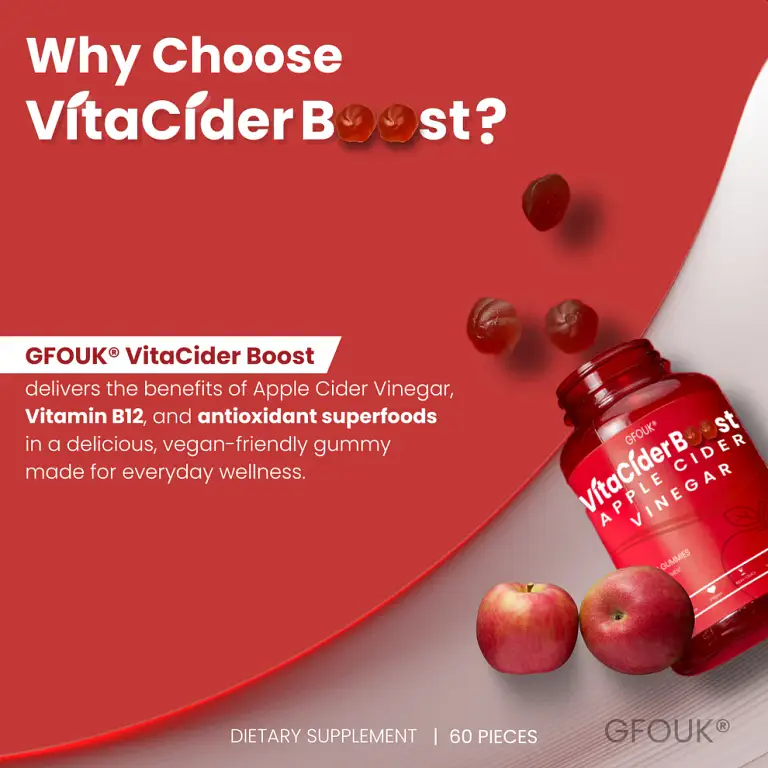 GFOUK® VitaCider Boost Apple Cider Vinegar Vitamin Gummies 10 GFOUK® VitaCider Boost Apple Cider Vinegar Vitamin Gummies
