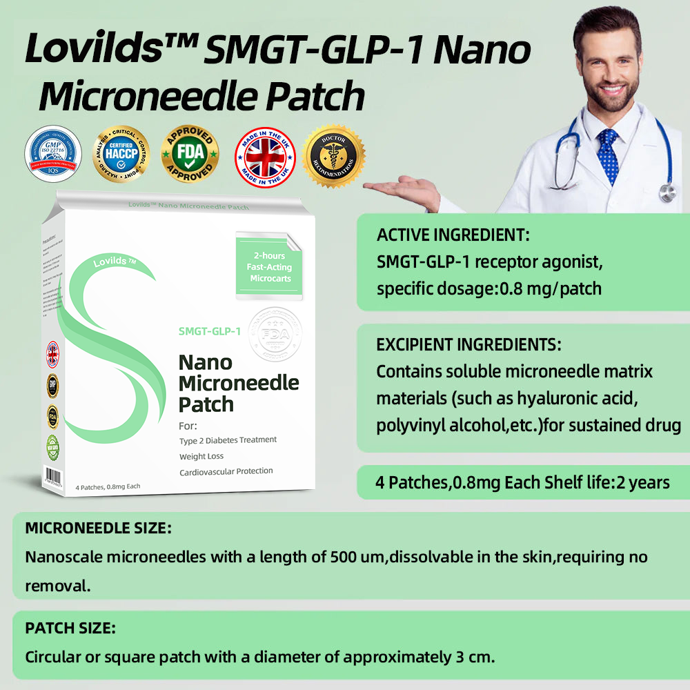 LOVILDS™ SMGT-GLP-1 Nano Microneedle Patch 5 LOVILDS™ SMGT-GLP-1 Nano Microneedle Patch