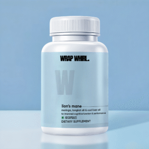 Wrap Whirl Pure Lion's Mane Caps: Powered with Moringa, Tongkat Ali & Cod Liver Oil
