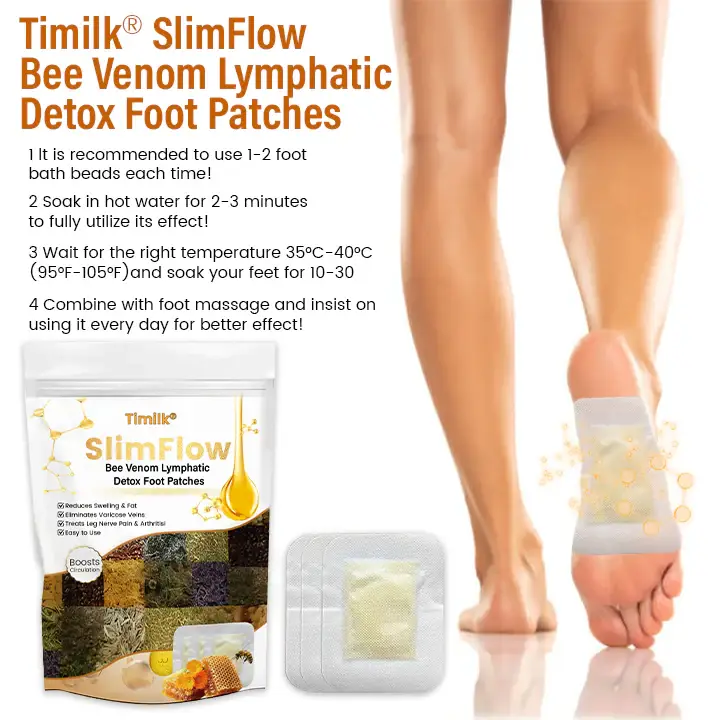 Timilk® SlimFlow Bee Venom Lymphatic Detox Foot Patches 8 Timilk® SlimFlow Bee Venom Lymphatic Detox Foot Patches
