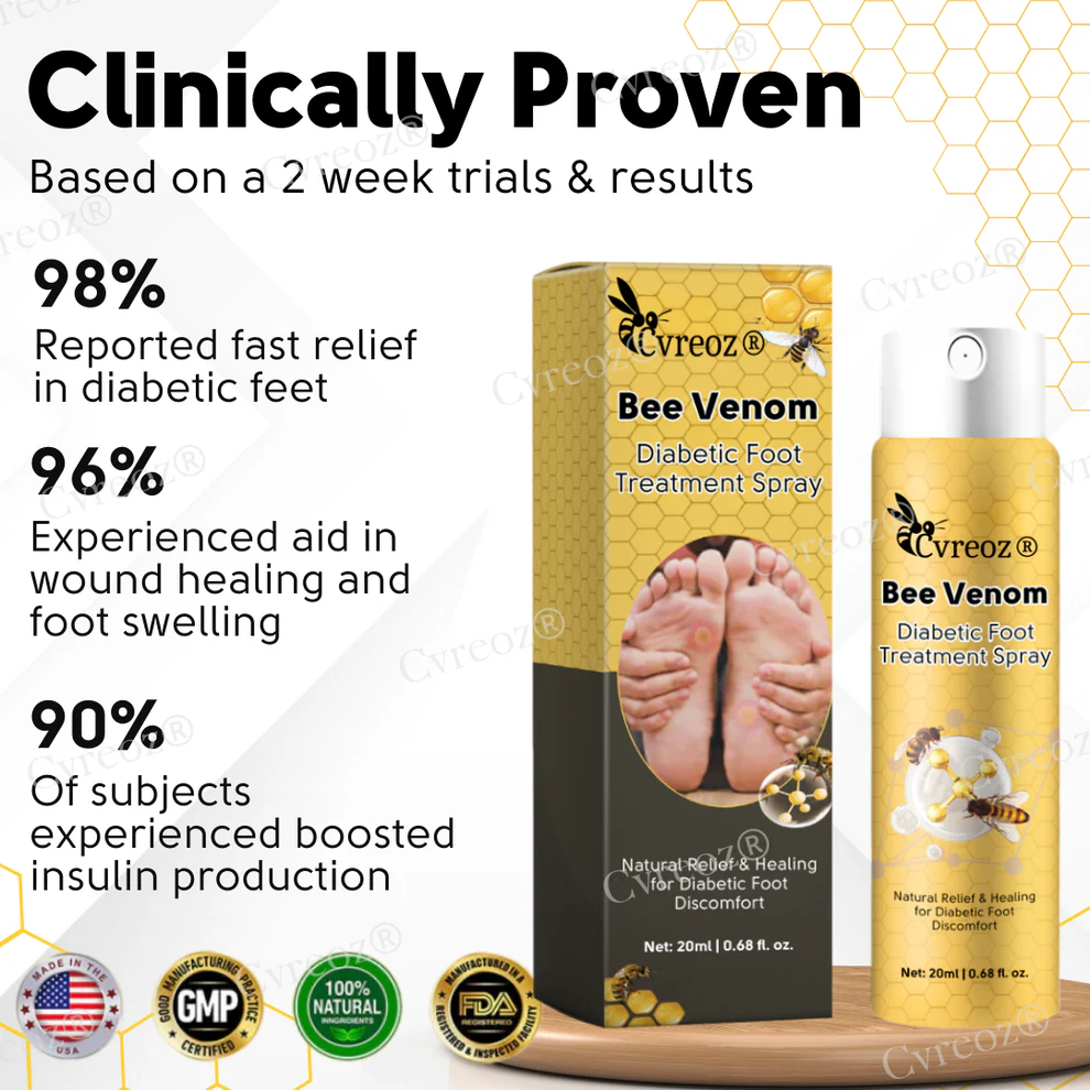 Cvreoz® Bee Venom Diabetic Foot Treatment Spray 6 Cvreoz® Bee Venom Diabetic Foot Treatment Spray