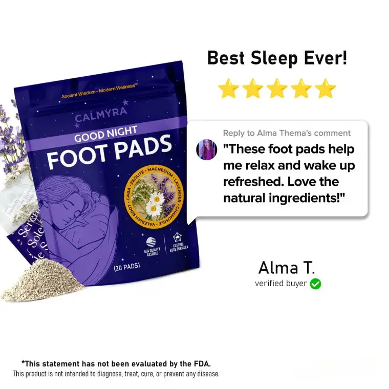 Good Night Sleep Detox Foot Pads With Magnesium Glycinate 6 Good Night Sleep Detox Foot Pads With Magnesium Glycinate