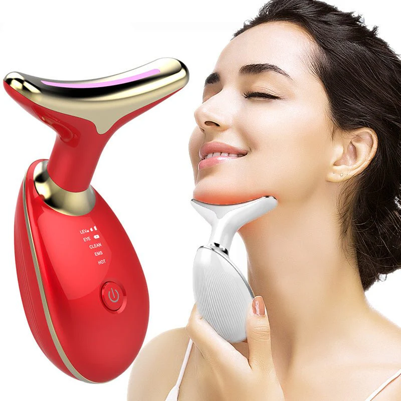 EMS RED LIGHT THERAPY FACE NECK LIFT WRINKLE REMOVER TIGHTEN MASSAGER 4 EMS RED LIGHT THERAPY FACE NECK LIFT WRINKLE REMOVER TIGHTEN MASSAGER
