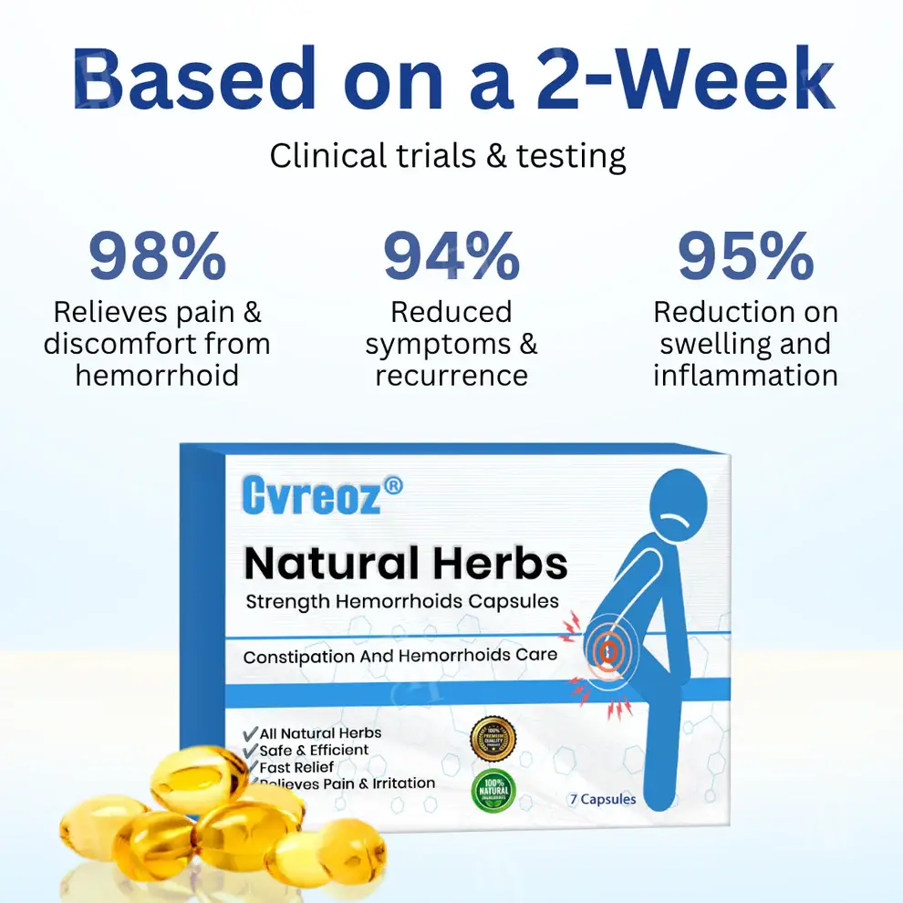 Cvreoz® Natural Herbs Strength Hemorrhoids Capsules 8 Cvreoz® Natural Herbs Strength Hemorrhoids Capsules
