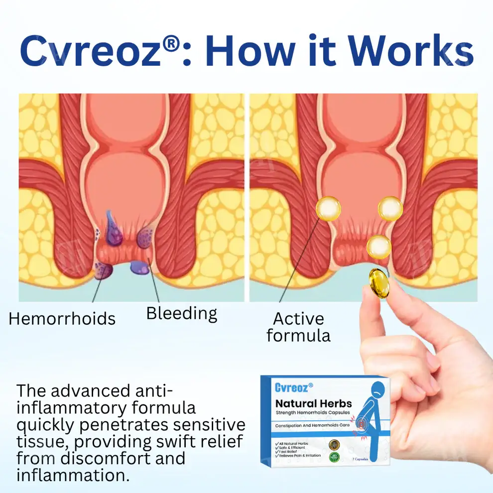 Cvreoz® Natural Herbs Strength Hemorrhoids Capsules 5 Cvreoz® Natural Herbs Strength Hemorrhoids Capsules