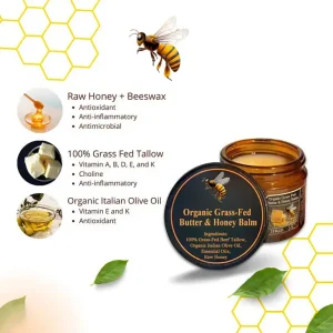 JORONDY Organic Grass-Fed Butter & Honey Balm 12 JORONDY Organic Grass-Fed Butter & Honey Balm