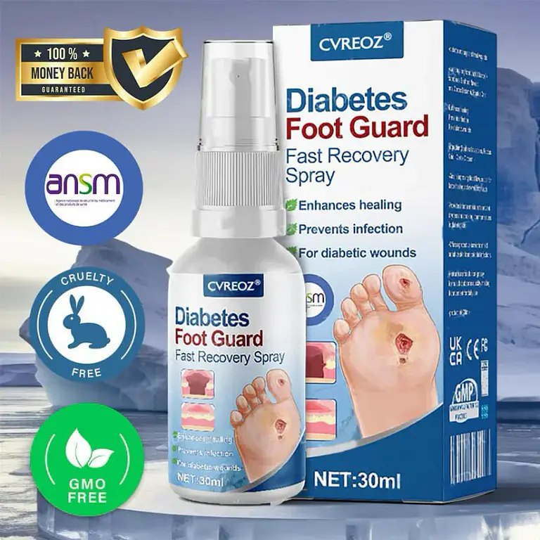 CVREOZ® Diabetes Foot Guard Fast Recovery Spray 1 CVREOZ® Diabetes Foot Guard Fast Recovery Spray