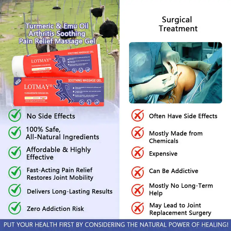 LOTMAY® Turmeric & Emu Oil Arthritis Soothing Pain Relief Massage Gel 8 LOTMAY® Turmeric & Emu Oil Arthritis Soothing Pain Relief Massage Gel