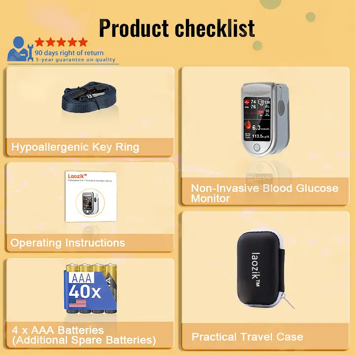 Laozik™ Professional 3-in-1 Blood Glucose & Body Health Monitor 8 Laozik™ Professional 3-in-1 Blood Glucose & Body Health Monitor
