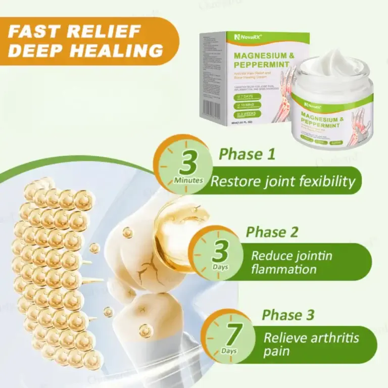 NovaRX® Magnesium & Peppermint Arthritis Pain Relief and Bone Healing Cream 4 NovaRX® Magnesium & Peppermint Arthritis Pain Relief and Bone Healing Cream